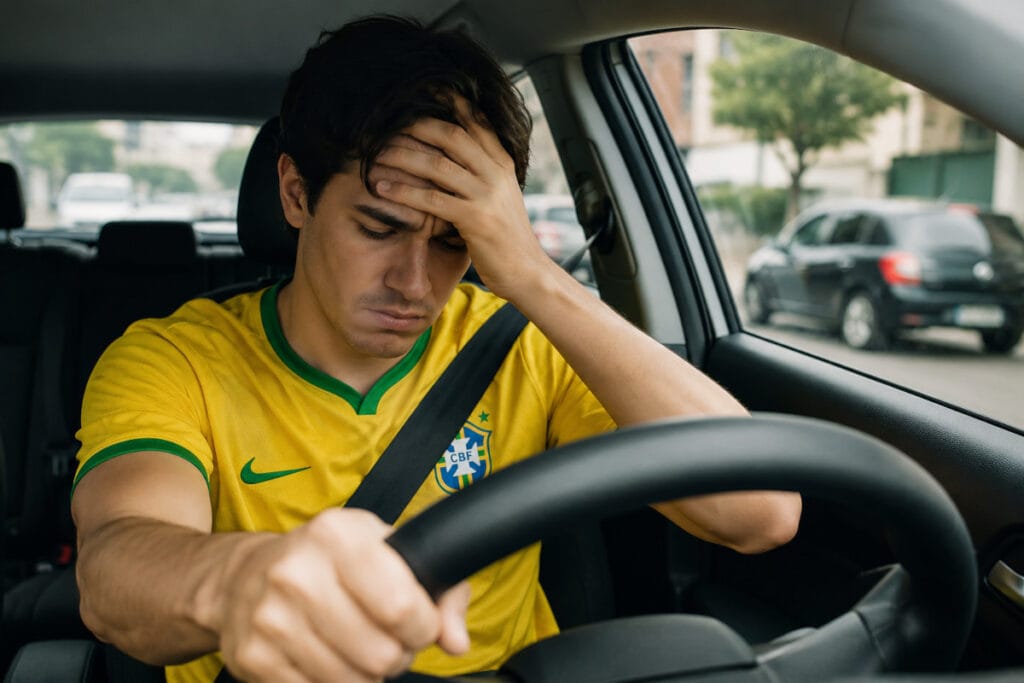 frustração no trânsito