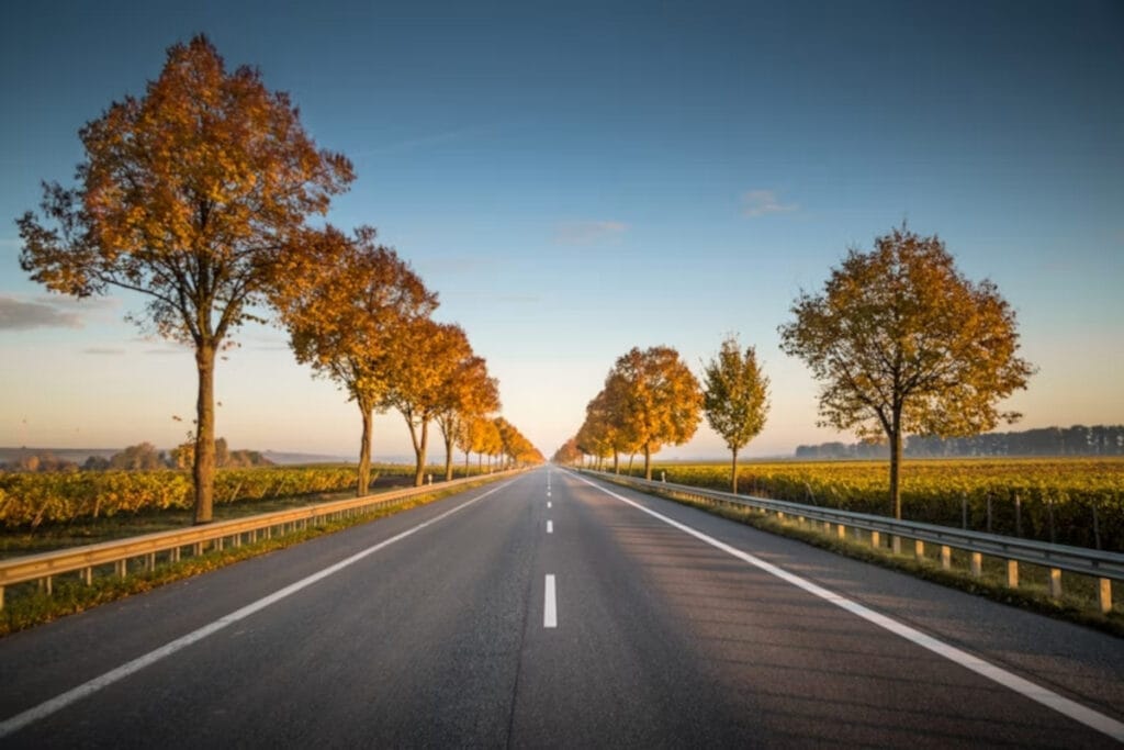 estrada nas férias